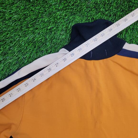 Vintage 80s MOD Track Jacket Womens XL 23x23 Orange - Picture 3 of 15